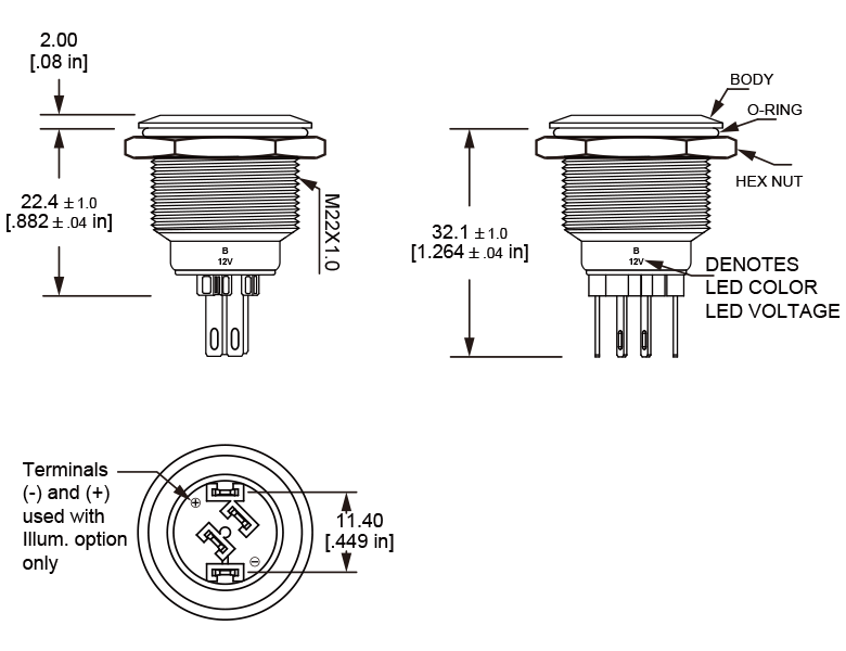 L22M Micro-trip anti vandal switch