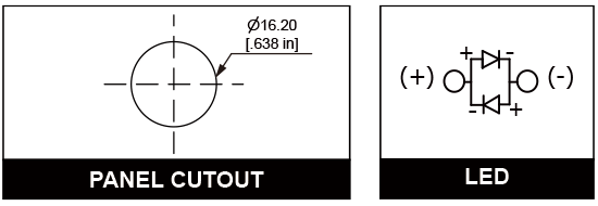 16mm Anti vandal pilot indicator