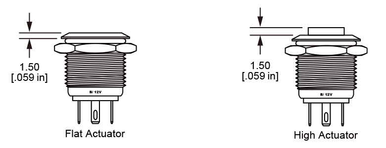 Ls16 Anti Vandal Switch Actuator Options