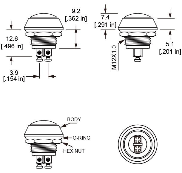 V12 Anti vandal switch