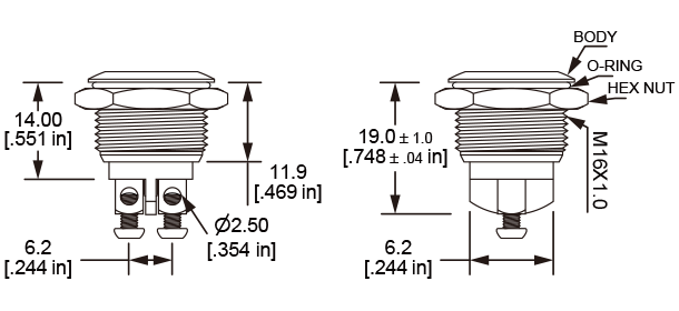 V16 Anti vandal switch