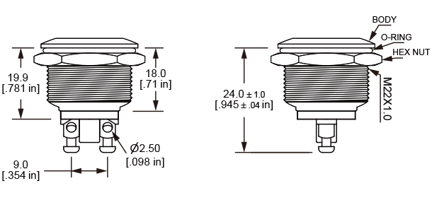 V22 Anti vandal switch