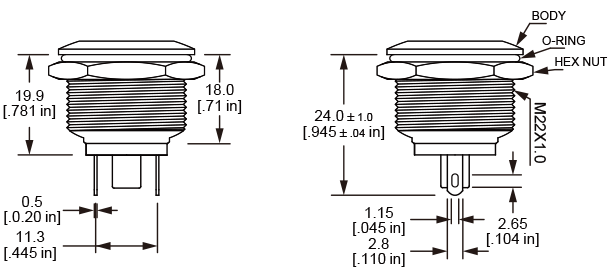 V22 Anti vandal switch
