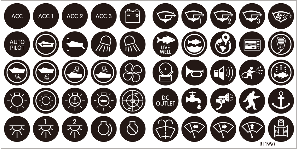 Langir Backlit LED Light Switch Labels Kit