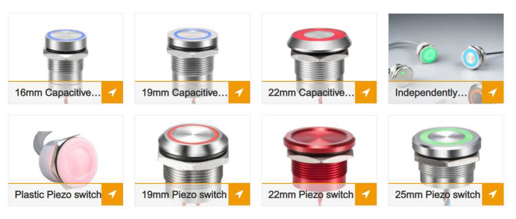 langir capacitive switches and piezo switches