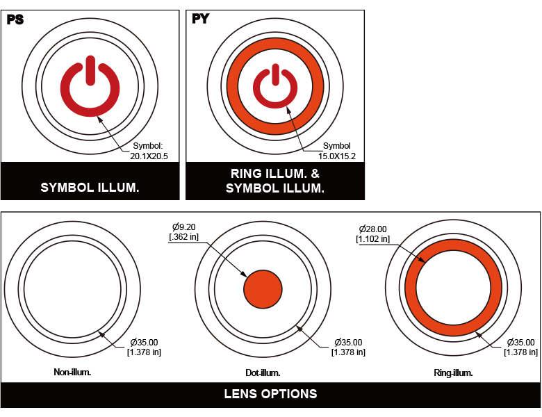 L40 Series Illuminated Anti-vandal Switch