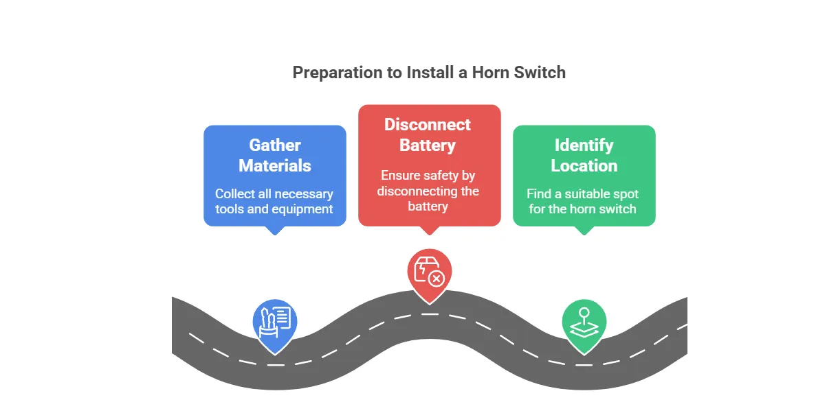 Preparation to Install a Horn Switch