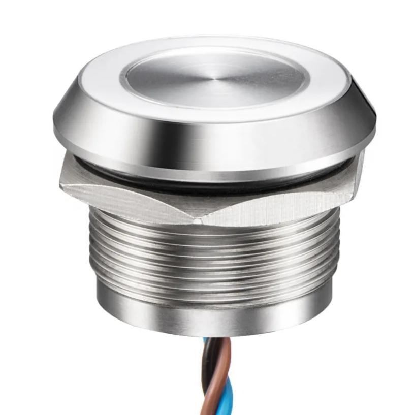 Langir 22mm metal piezo switches ring white